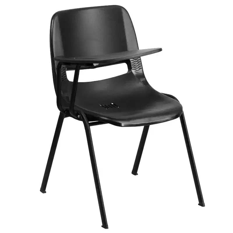 Flash Furniture Ergonomic Shell Chair with Right Handed Flip-Up Tablet Arm