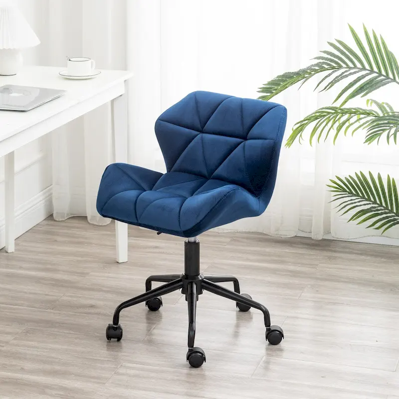 Diamond Tufted Adjustable Swivel Office Chair for Office Room